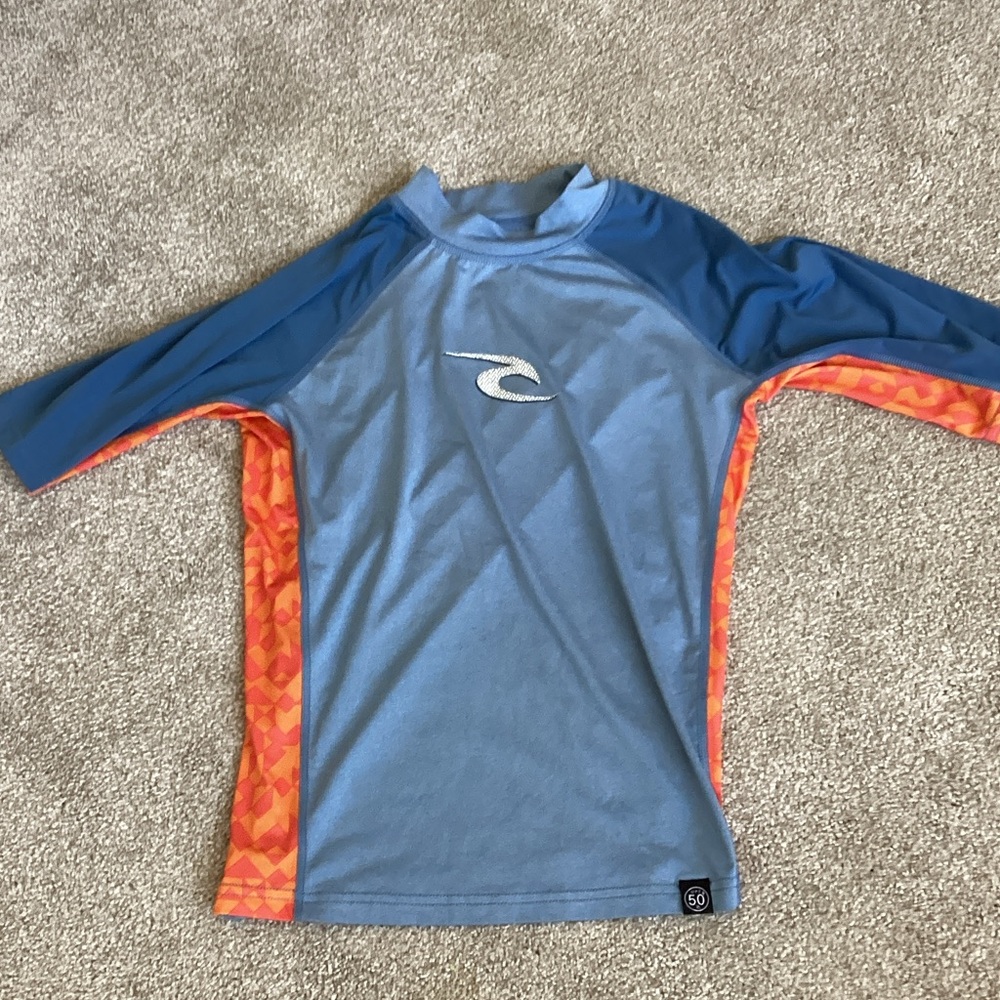 Rip Curl Kids Swim Shirt - Blue and Orange